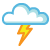It is forecast to be Chance of a Thunderstorm at 10:00 PM CDT on June 19, 2013